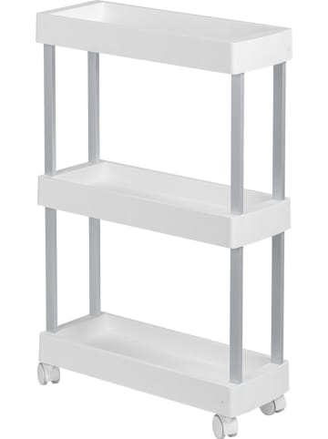 Wenko Rollwagen "Mino" in Weiß - (B)18 x (H)80 x (T)45 cm