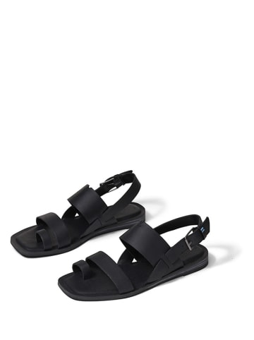 TOMS Leren sandalen zwart