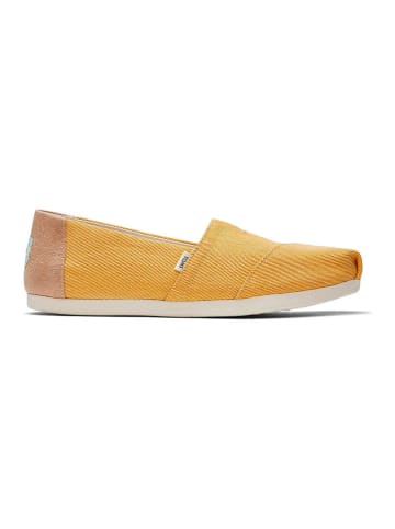 TOMS Slippersy w kolorze musztardowym