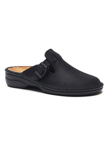 Comfortfusse Leren clogs zwart