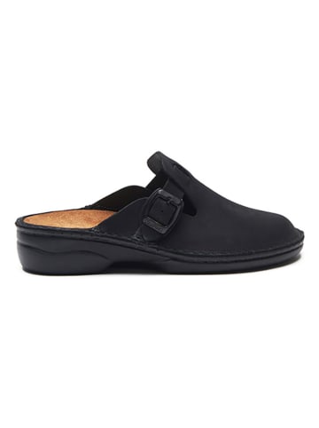 Comfortfusse Leren clogs zwart