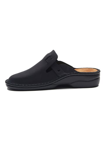 Comfortfusse Leren clogs zwart