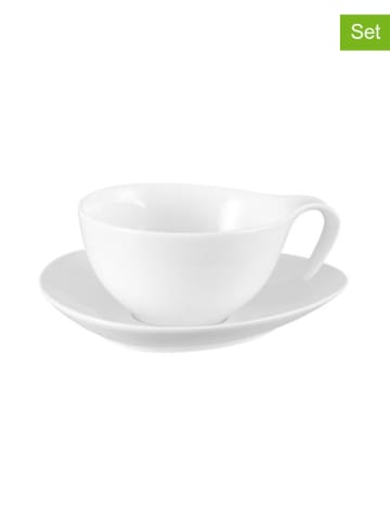 DUKA 2-delige set: cappuccinokoppen wit - 180 ml