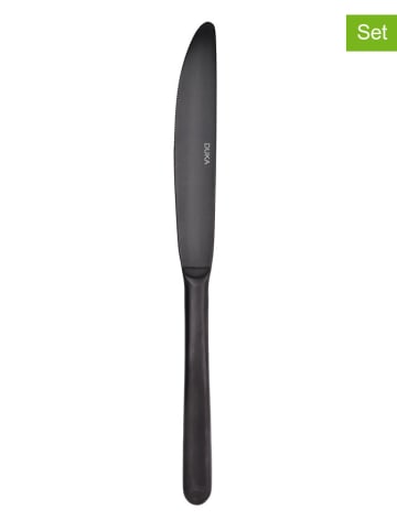 DUKA Nóż (6 szt.) w kolorze czarnym - (D)23,5 cm