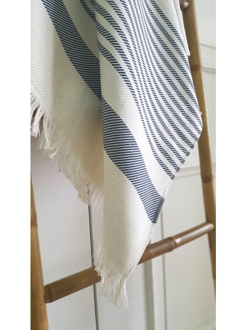 Framsohn Plaid "Boho Living - Streifen" in Anthrazit/ Weiß