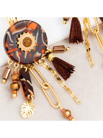 LA CHIQUITA Vergold. Ohrringe mit Edelsteinen