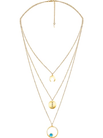 MENTHE À L'O Vergulde ketting met hangers - (L)38 cm