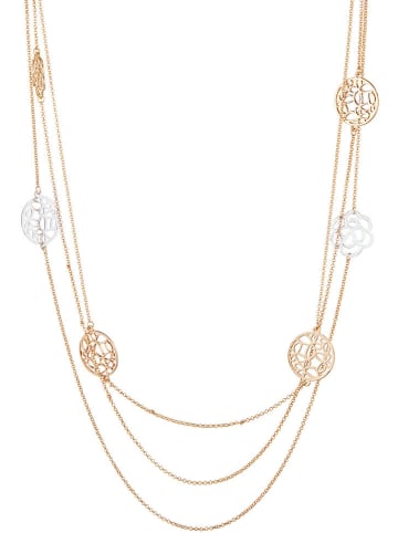 LA CHIQUITA Rosévergulde ketting met sierelementen - (L)70 cm