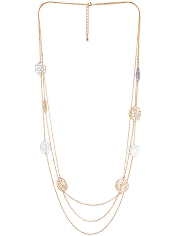 LA CHIQUITA Rosévergulde ketting met sierelementen - (L)70 cm