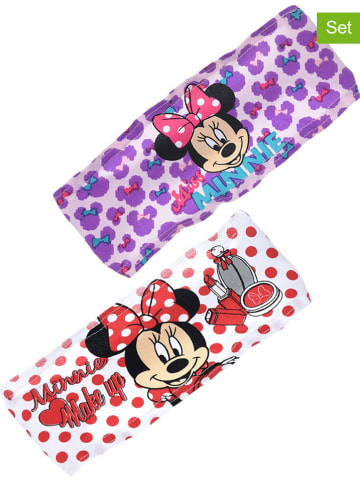 Disney Minnie Mouse Opaski (2 szt.) "Myszka Minnie" w kolorze biało-fioletowym do włosów