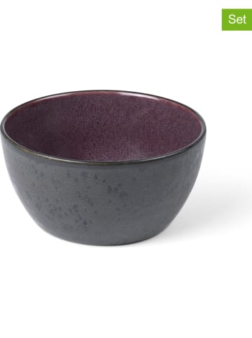 Bitz 4er-Set: Müslischalen in Schwarz/ Lila - Ø 12,5 cm