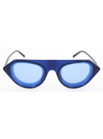 Calvin Klein Męskie okulary przeciwsłoneczne w kolorze niebieskim