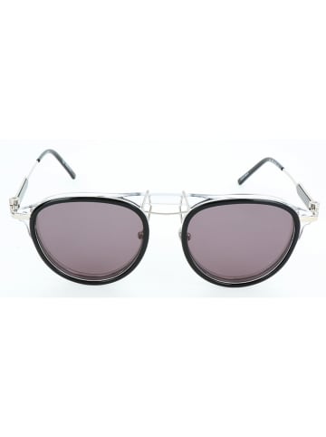 Calvin Klein Damskie okulary przeciwsłoneczne w kolorze srebrno-czarnym