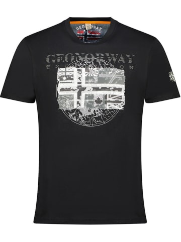 Geographical Norway Koszulka "Jalon" w kolorze czarnym