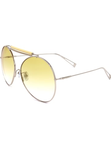 Max Mara Damen-Sonnenbrille in Silber/ Gelb
