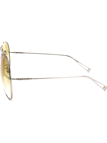 Max Mara Damen-Sonnenbrille in Silber/ Gelb