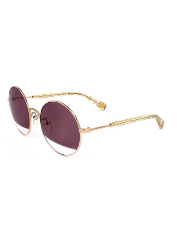 Furla Damskie okulary przeciwsłoneczne w kolorze złoto-fioletowym