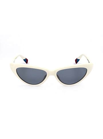 Furla Damskie okulary przeciwsłoneczne w kolorze kremowo-szarym