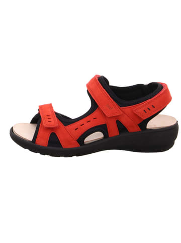 Legero Skórzane sandały w kolorze czerwonym