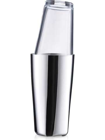 Zone Denmark Edelstahl-Cocktailshaker "Boston Rocks" - (H)17 x Ø 9,2 cm