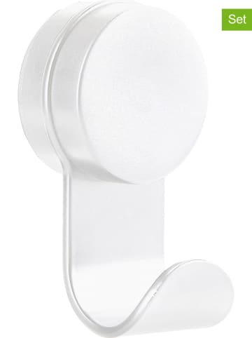Zone Denmark 2-delige set: wandhaken "Puck" wit - (B)5,8 x (H)14 cm
