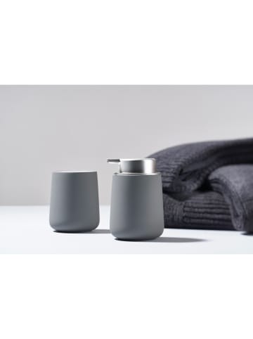 Zone Denmark 2er-Set: Zahnputzbecher "Nova" in Grau - (H)10 x Ø 8 cm