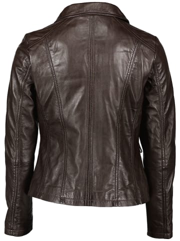 7eleven Lederjacke "Pada" in Dunkelbraun