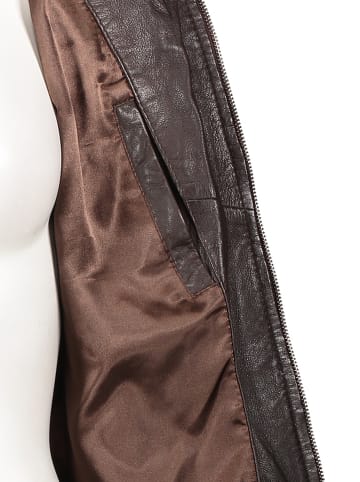 7eleven Lederjacke "Pada" in Dunkelbraun