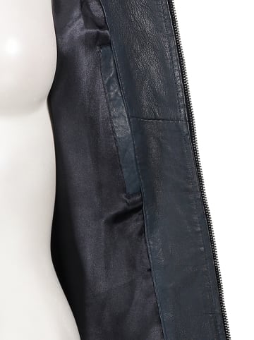 7eleven Leren jas "Pada" donkerblauw