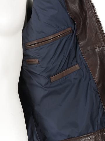 Bugatti Leren jas donkerbruin