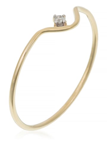 DIAMANTA Złoty pierścionek "Pudeur" z diamentem