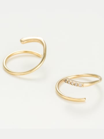 DIAMANTA Gouden oorhangers "Joli tourbillon diamant" met diamanten