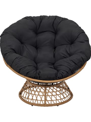 Garden Spirit Outdoor-Sessel "Cancun" in Schwarz - (B)96 x (H)77 x (T)86 cm