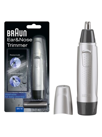 Braun Trymer "EN 10" w kolorze srebrnym do nosa i uszu