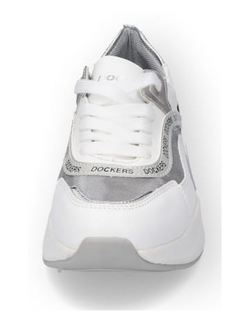 DOCKERS Sneakersy w kolorze srebrno-białym