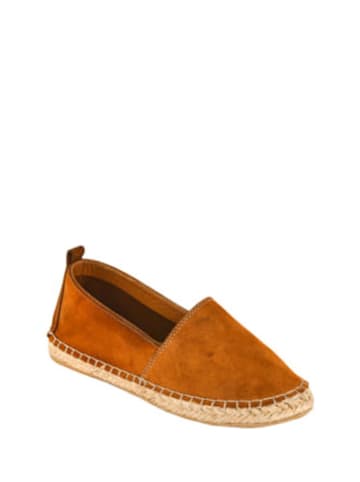 Cotto Leder-Espadrilles in Camel