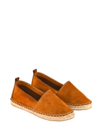Cotto Leren espadrilles lichtbruin