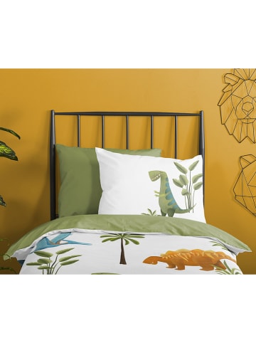 Good Morning Beddengoedset "Jurassic Park" groen/wit