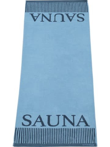 Schiesser Ręcznik "Rom" w kolorze błękinym do sauny