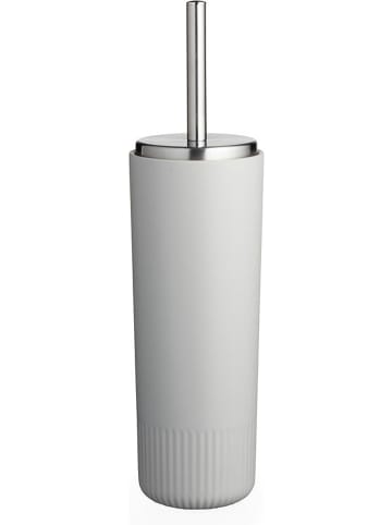 SÖDAHL Toiletborstelgarnituur "Plissé" lichtgrijs - (H)29,5 x Ø 11 cm