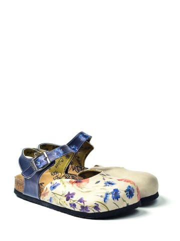Calceo Enkelsandalen donkerblauw/meerkleurig