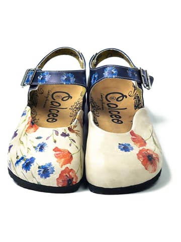 Calceo Enkelsandalen donkerblauw/meerkleurig