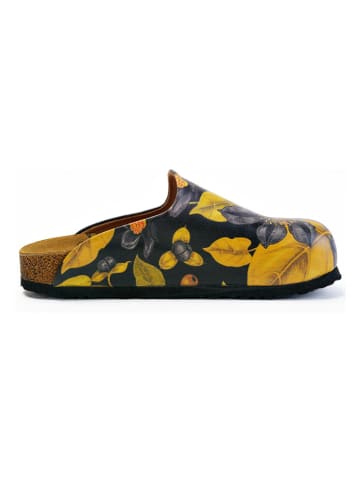 Calceo Clogs zwart/geel