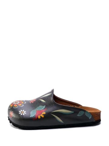 Calceo Clogs in Schwarz/ Bunt