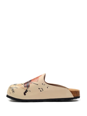 Calceo Clogs in Beige/ Bunt