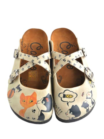 Calceo Clogs beige/meerkleurig