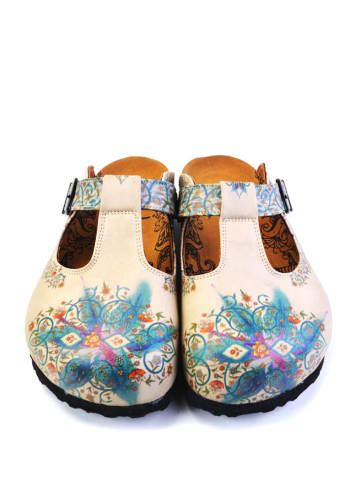 Calceo Clogs beige/meerkleurig