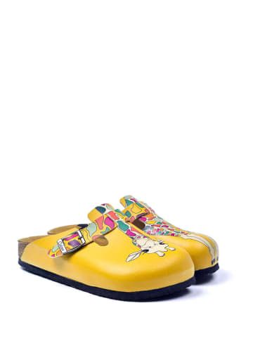 Calceo Clogs in Gelb/ Bunt