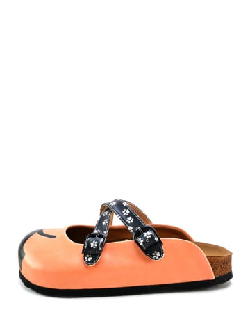 Calceo Clogs in Orange/ Bunt
