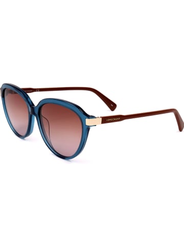 Longchamp Damen-Sonnenbrille in Blau/ Braun